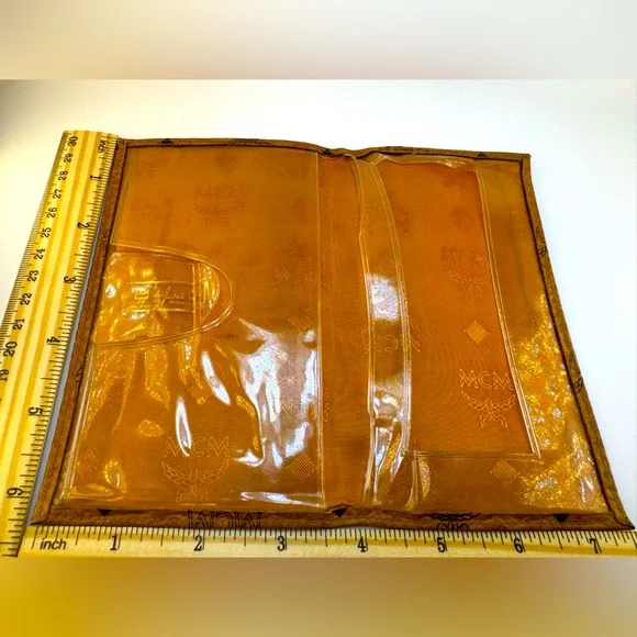 MCM Long Wallet Passport Holder Cognac Visetos Germany Authentic Vintage MCM - Picture 7 of 14